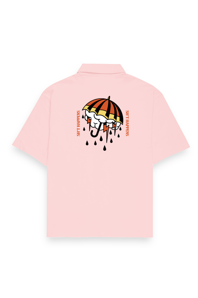 Sh*t happens Oversized shirt-Light Baby Pink-Snapper Choice