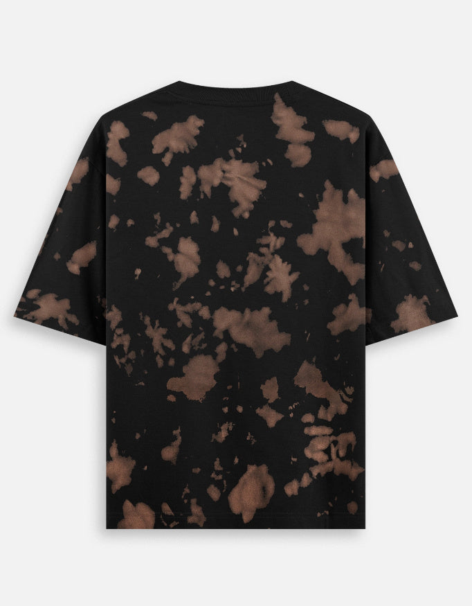 Brown Black Unisex Tie Dye Oversized T-Shirt-Snapper Choice
