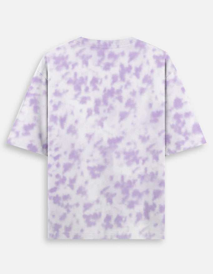 White lavender Unisex Tie Dye Oversized T-Shirt-Snapper Choice