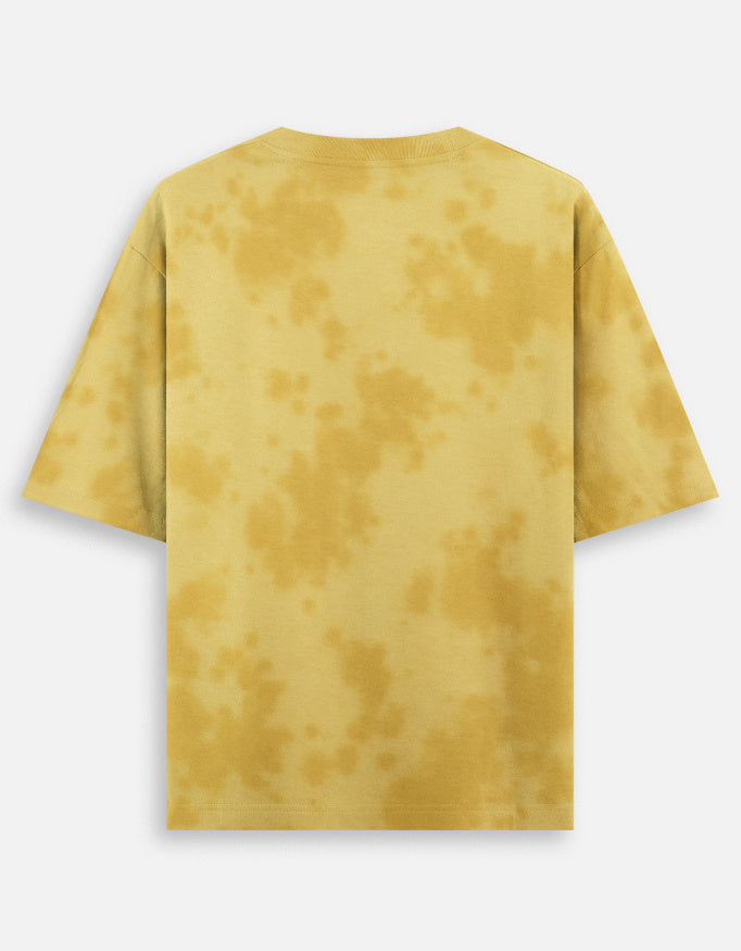 Yellow Unisex Tie Dye Oversized T-Shirt-Snapper Choice