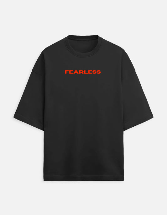 Fearless Unisex Terry Oversized Tee-Black-Snapper Choice