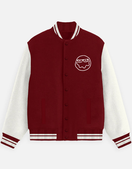 Nerdvana Unisex Varsity Jacket-Red-Snapper Choice