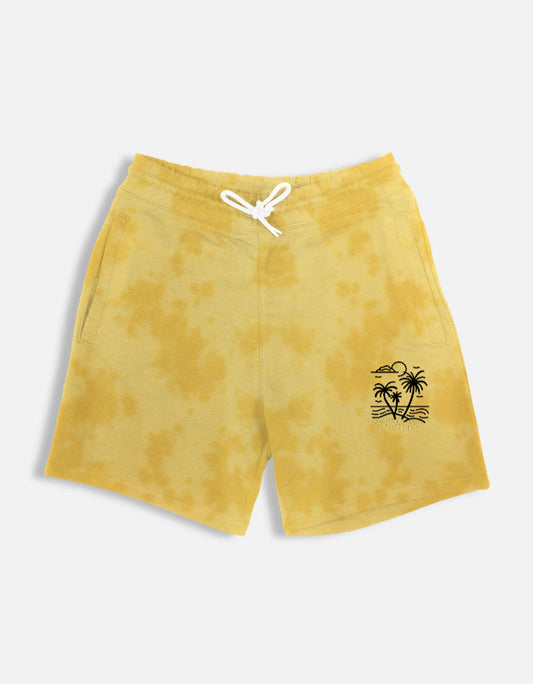 Beach Unisex Tie Dye Shorts-Yellow-Snapper Choice