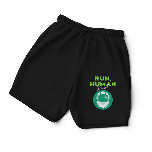 Run Human run Shorts-Black-Snapper Choice