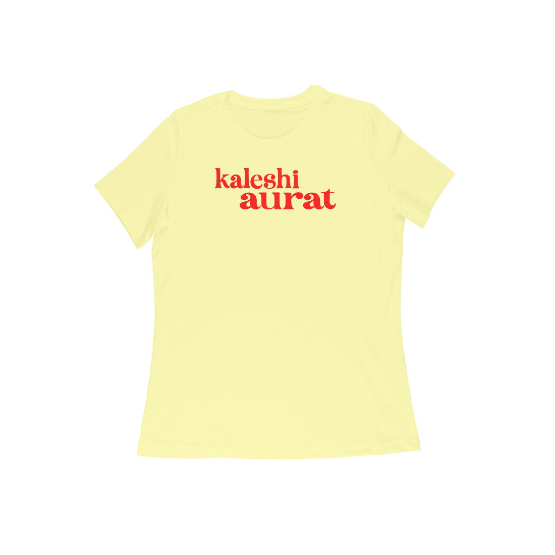 Kaleshi aurat women t-shirt-Butter Yellow-Snapper Choice