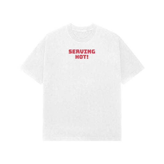 Serving hot Premium Oversized t-shirt-White-Snapper Choice
