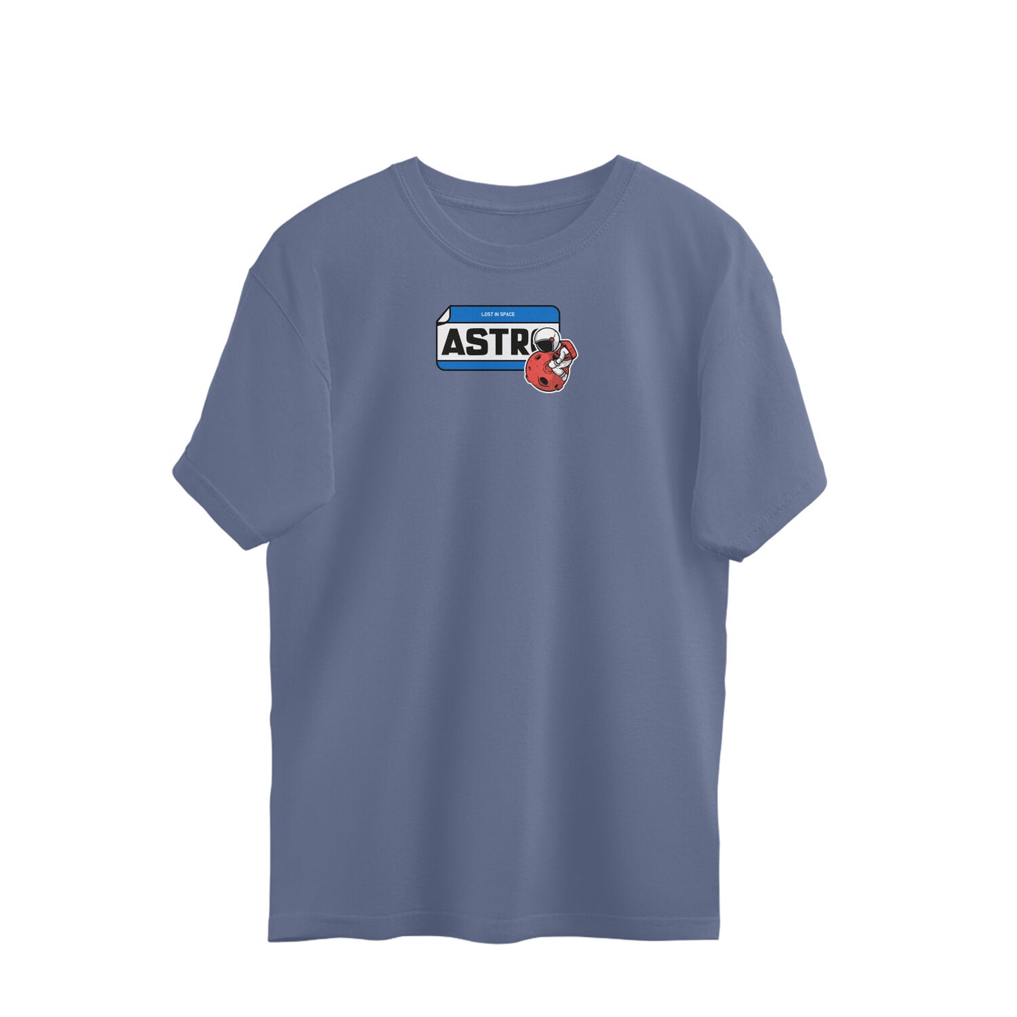 Lost in space oversized tshirt-Steel Grey-Snapper Choice