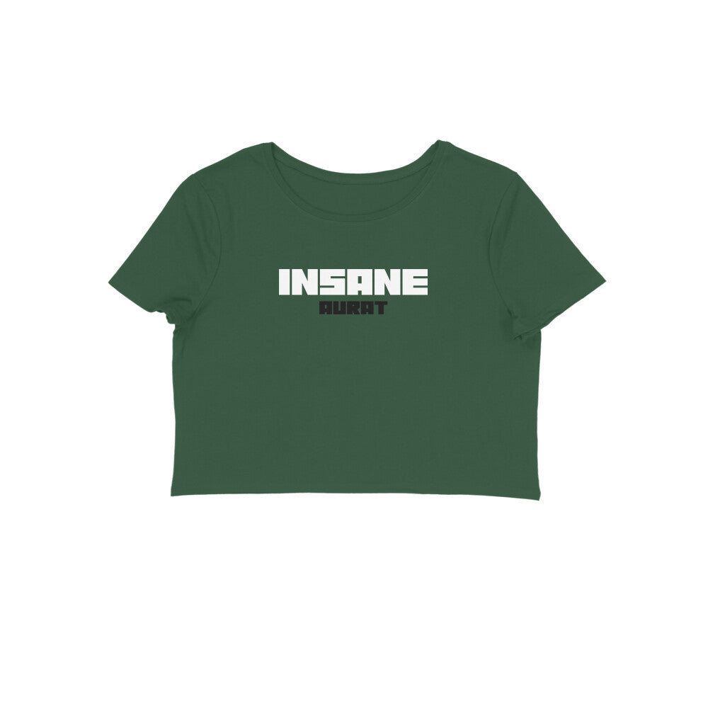 Insane aurat crop top-Olive Green-Snapper Choice