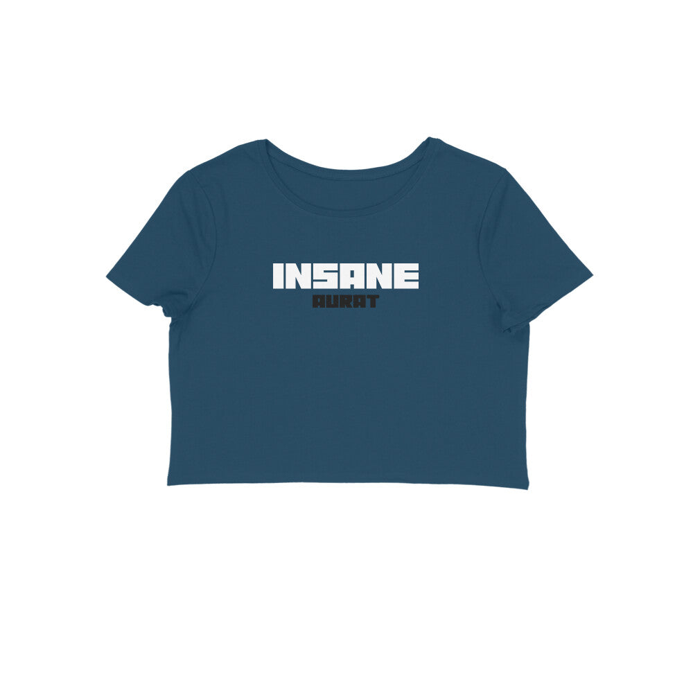 Insane aurat crop top-Navy Blue-Snapper Choice