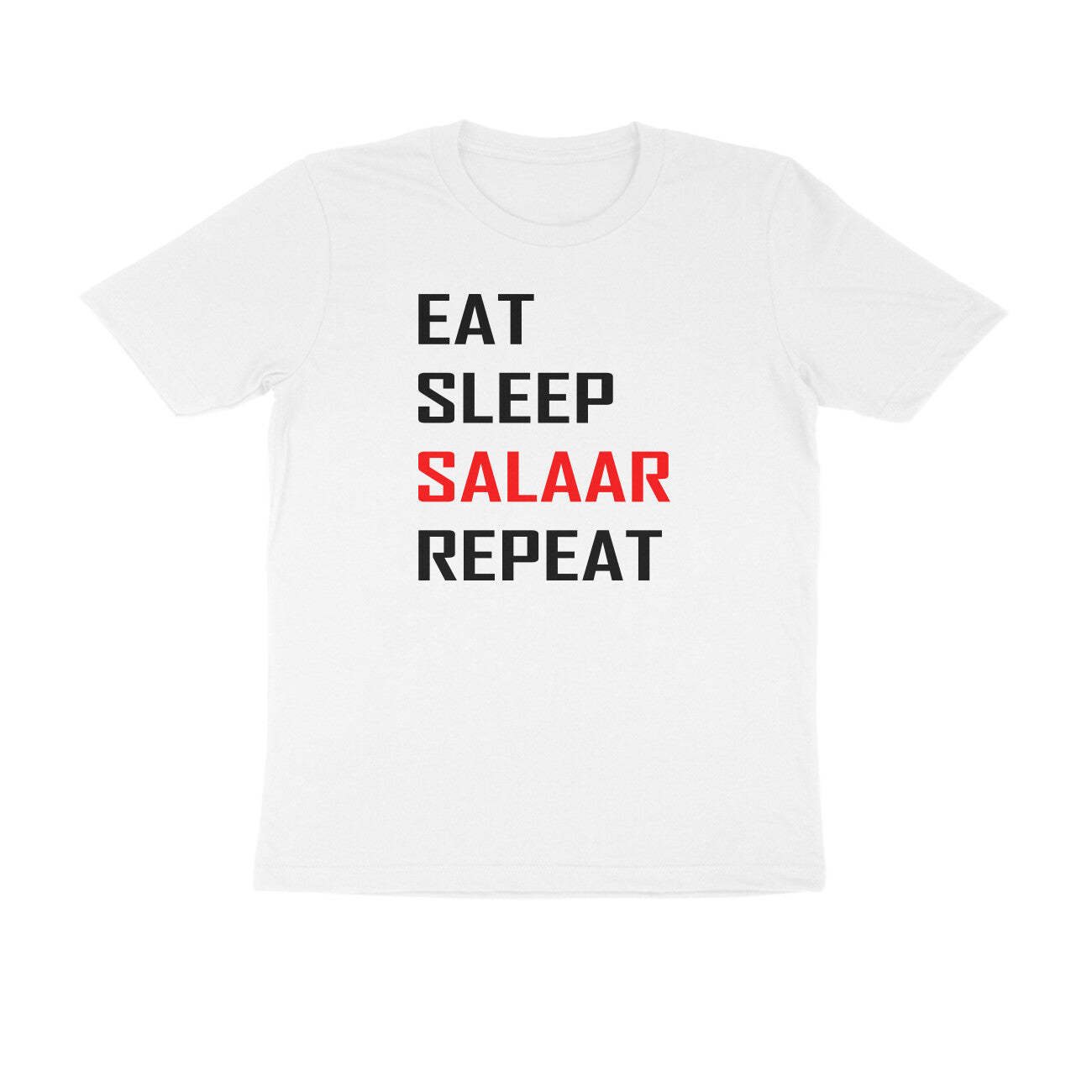 Eat sleep salaar repeat men's t-shirt-White-Snapper Choice