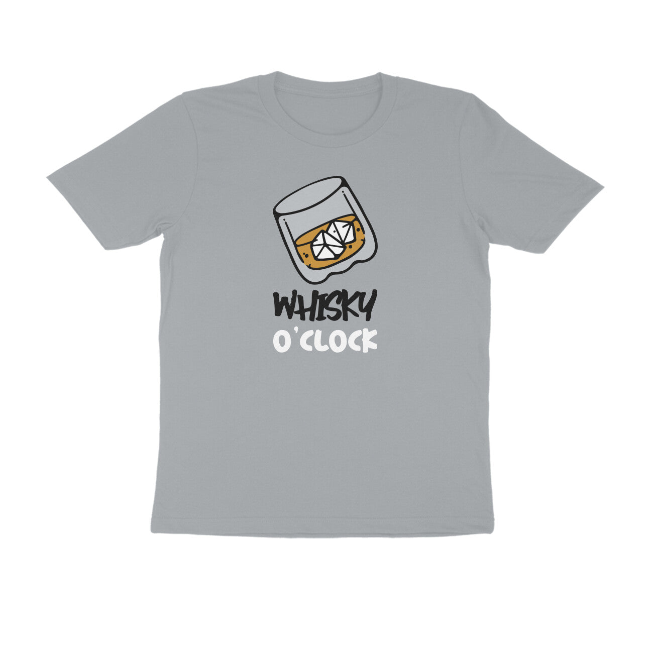 Whisky O clock men's t-shirt-Silver Frost-Snapper Choice