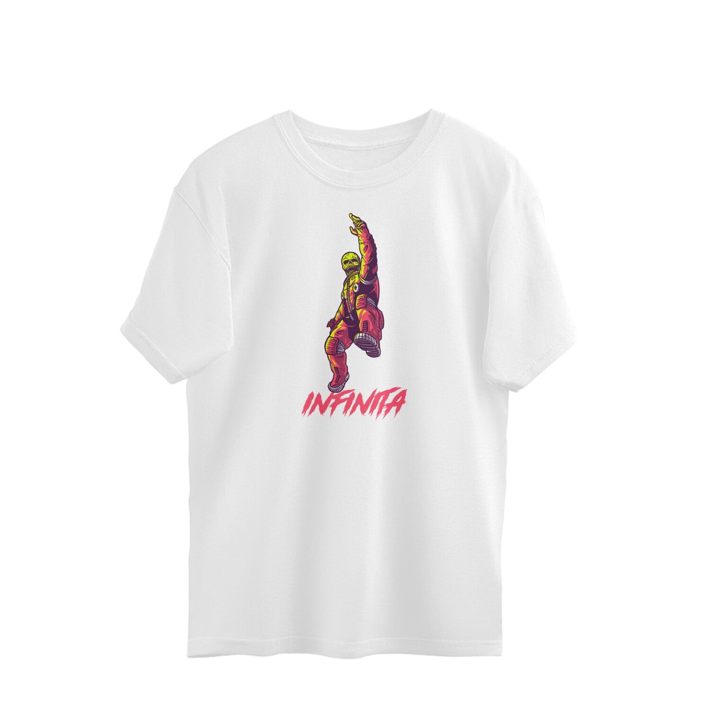 Infinita Unisex Oversized TShirt-White-Snapper Choice