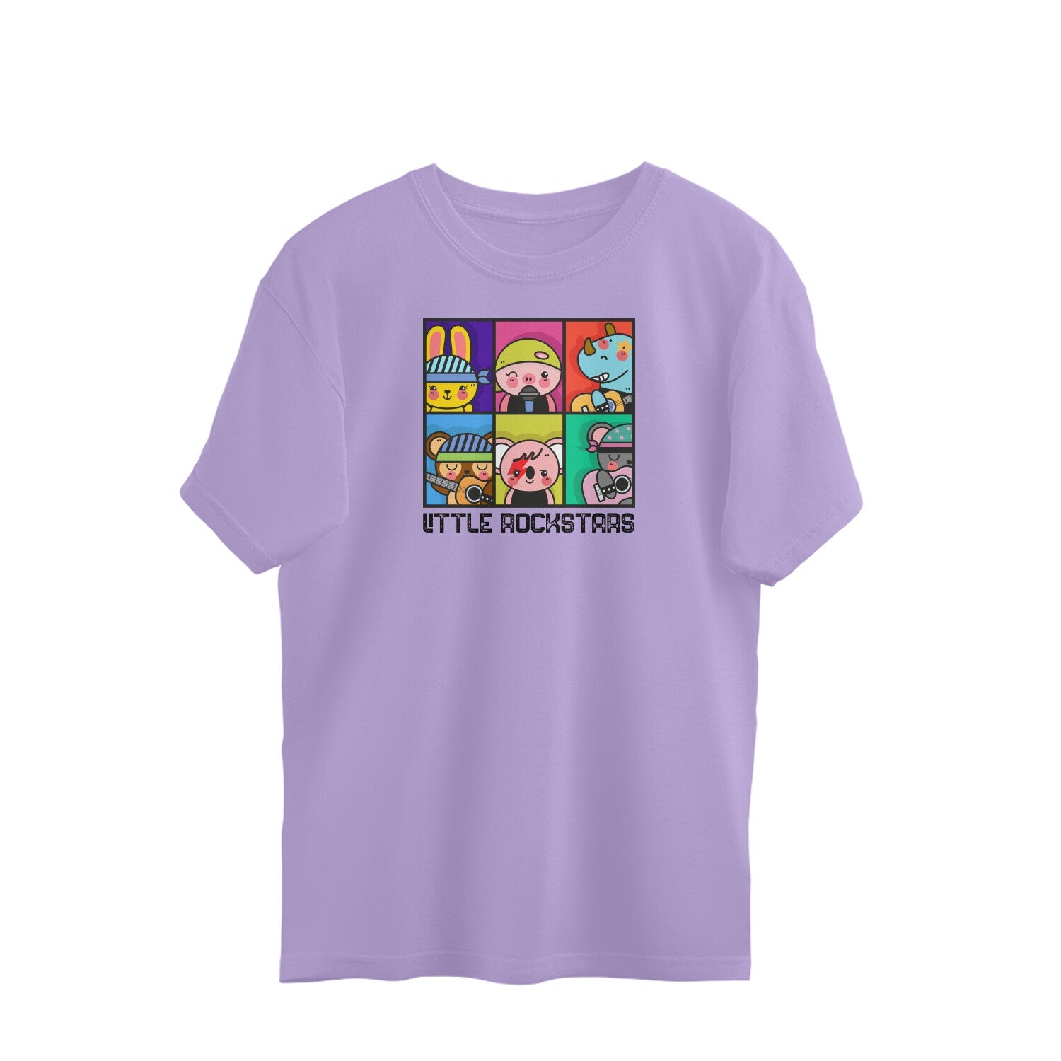Little rockstars oversized t-shirt-Iris Lavender-Snapper Choice