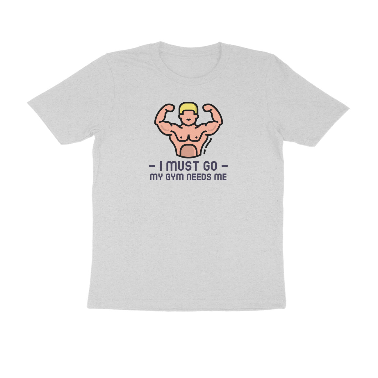 My Gym need me Men's tshirt-Melange Grey-Snapper Choice