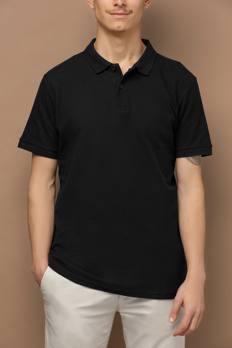 Polo t-shirt, Black - Snapper Choice