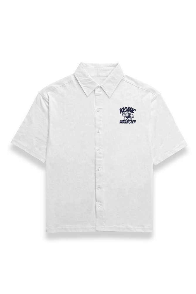 Atomic wrangler oversized shirt White - Snapper Choice