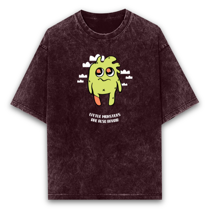 Monsters Oversized t-shirt-Maroon-Snapper Choice