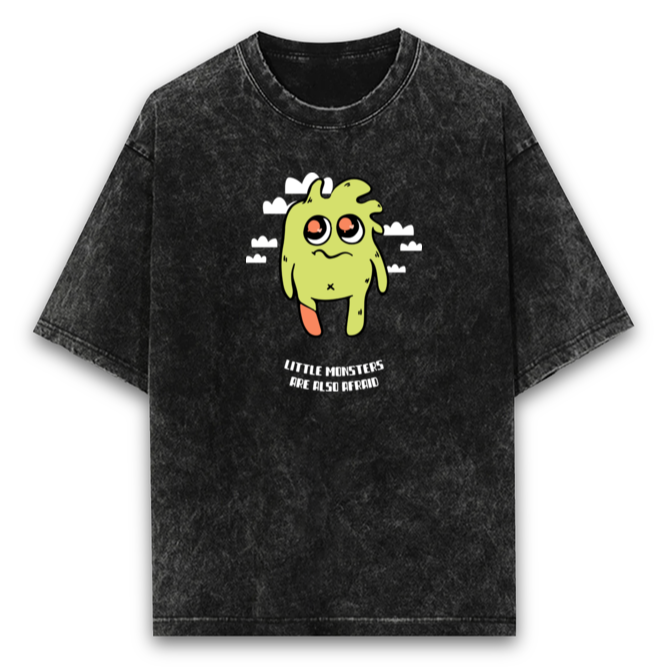 Monsters Oversized t-shirt-Black-Snapper Choice