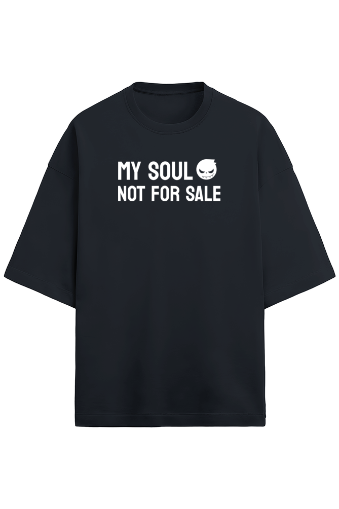 My Soul not for sale terry Oversized t-shirt Navy Blue - Snapper Choice