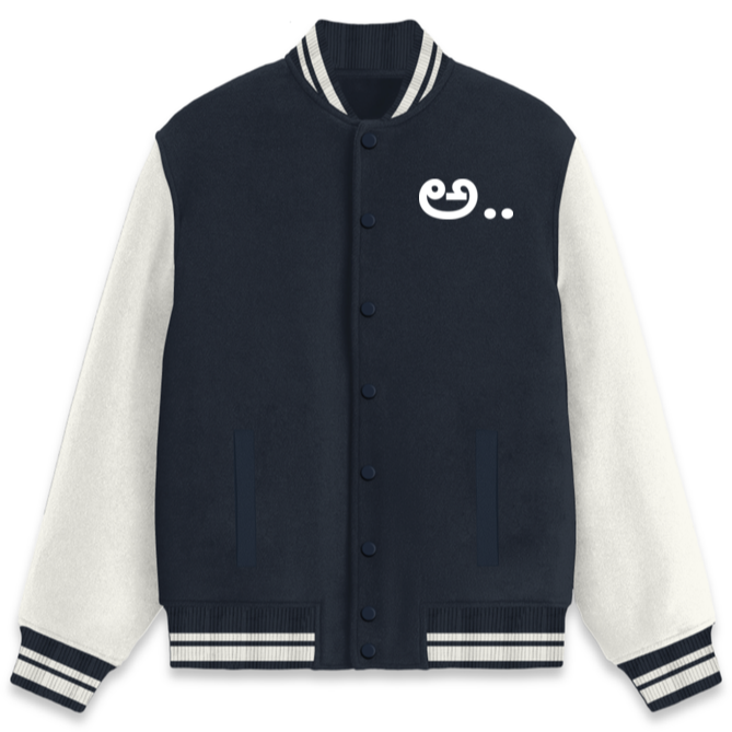 Namma Lipi Varsity Jacket - Navy Blue - Snapper Choice