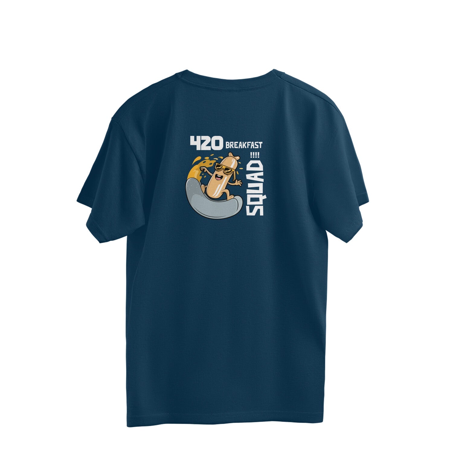 420 Breakfast squad oversized t-shirt-Navy Blue-Snapper Choice