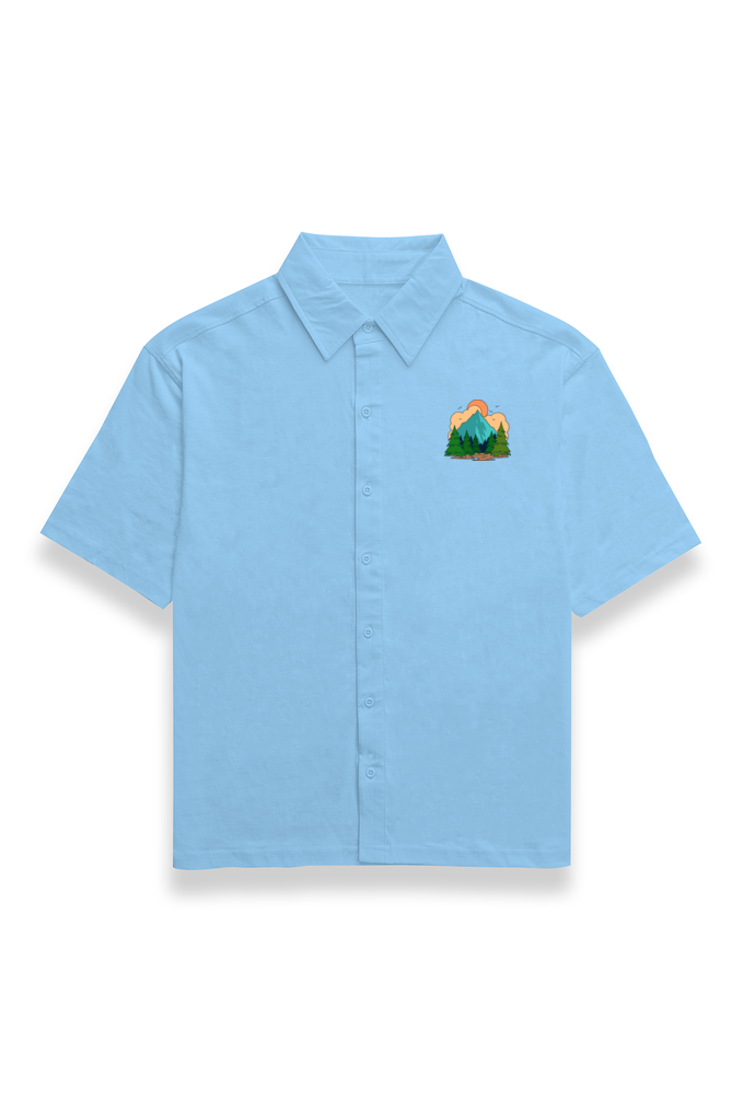 The Nature Oversized Shirt Baby Blue - Snapper Choice