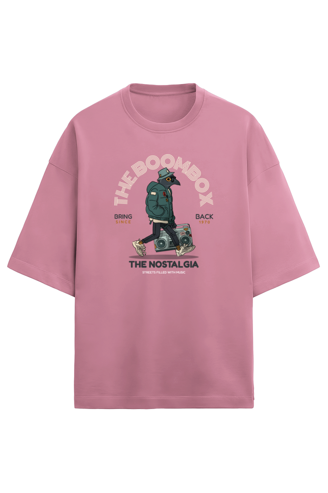 The boombox Terry Oversized t-shirt Flamingo - Snapper Choice