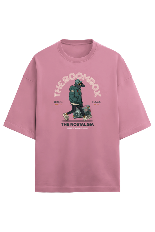 The boombox Terry Oversized t-shirt Flamingo - Snapper Choice