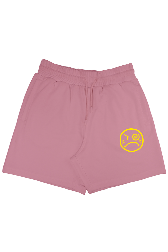 Smiley terry unisex shorts-Flamingo-Snapper Choice