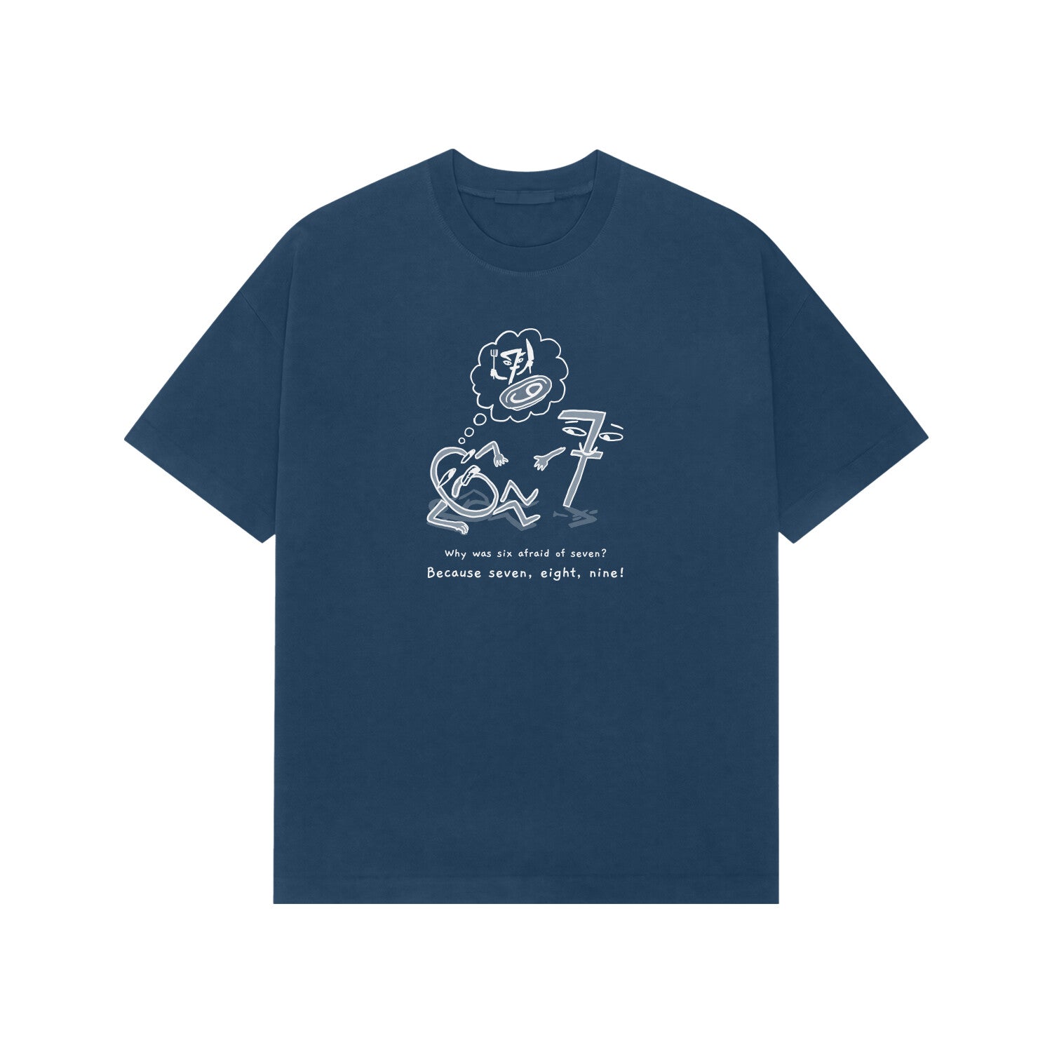 6-7 Premium Oversized tshirt-Navy Blue-Snapper Choice
