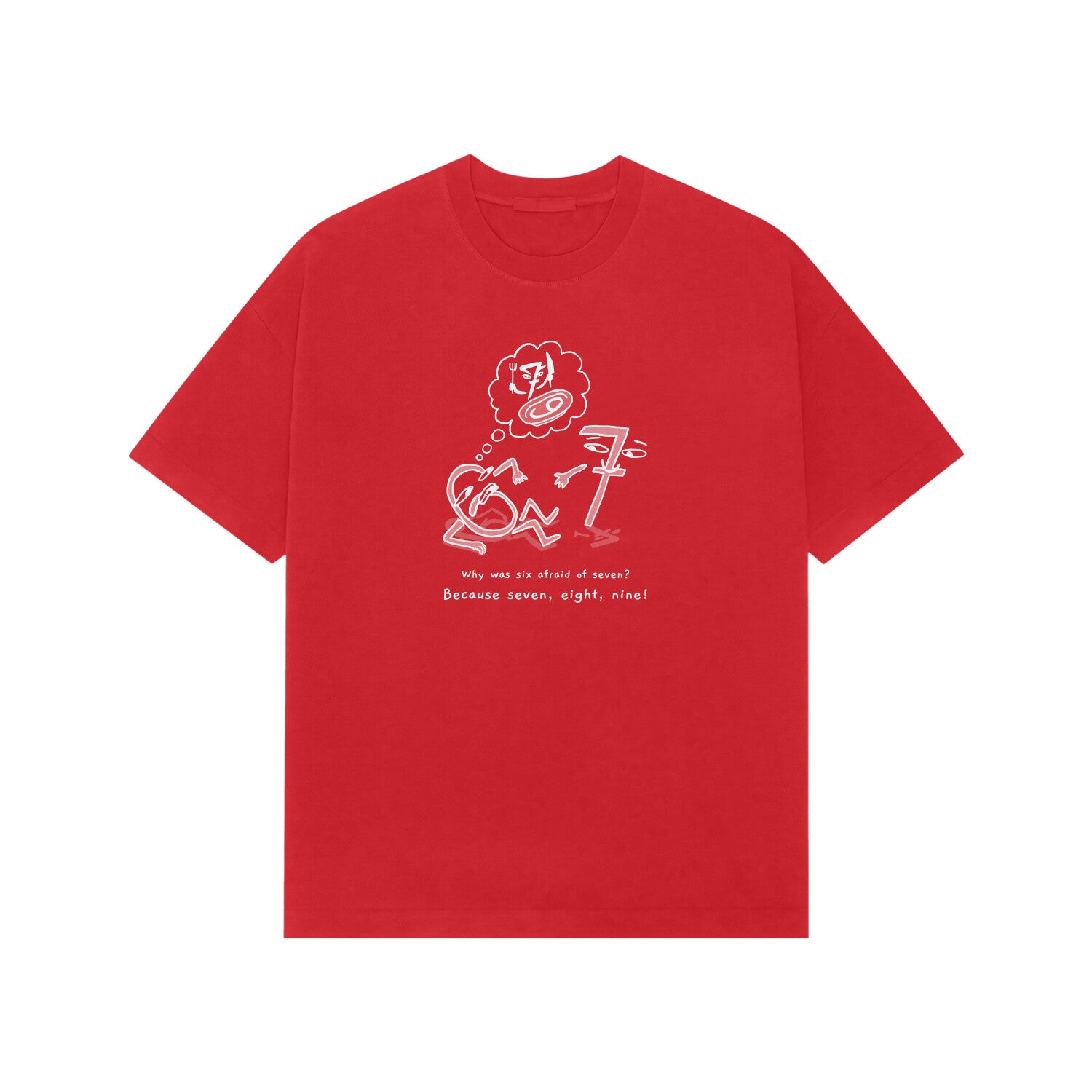 6-7 Premium Oversized tshirt-Red-Snapper Choice