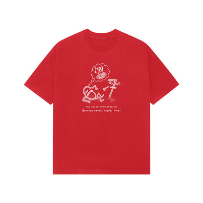 6-7 Premium Oversized tshirt-Red-Snapper Choice