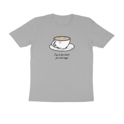 Life is too short for a bad coffee mens t-shirt-Melange Grey-Snapper Choice