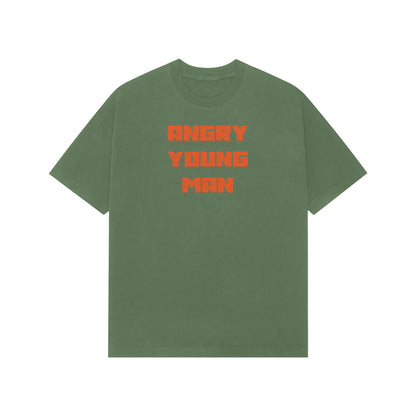 Angry young man Premium oversized t-shirt-Forest Green-Snapper Choice