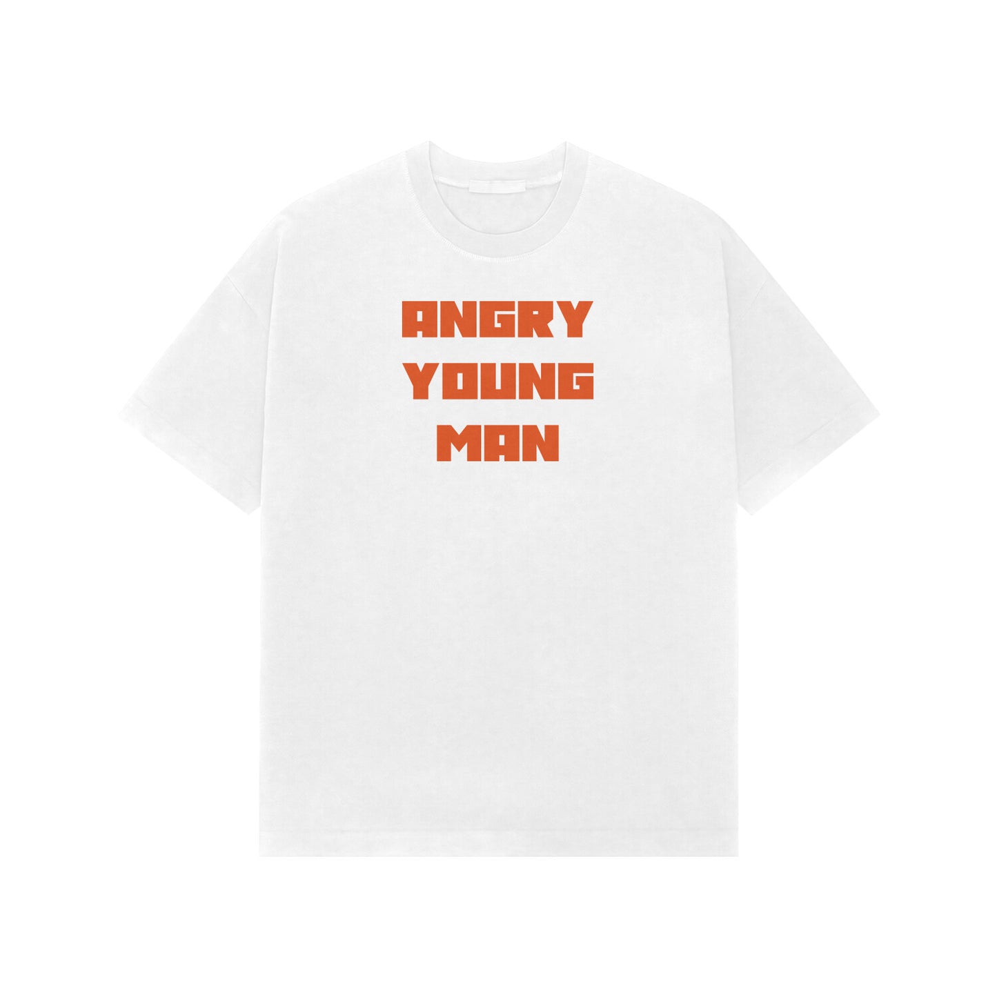 Angry young man Premium oversized t-shirt-White-Snapper Choice