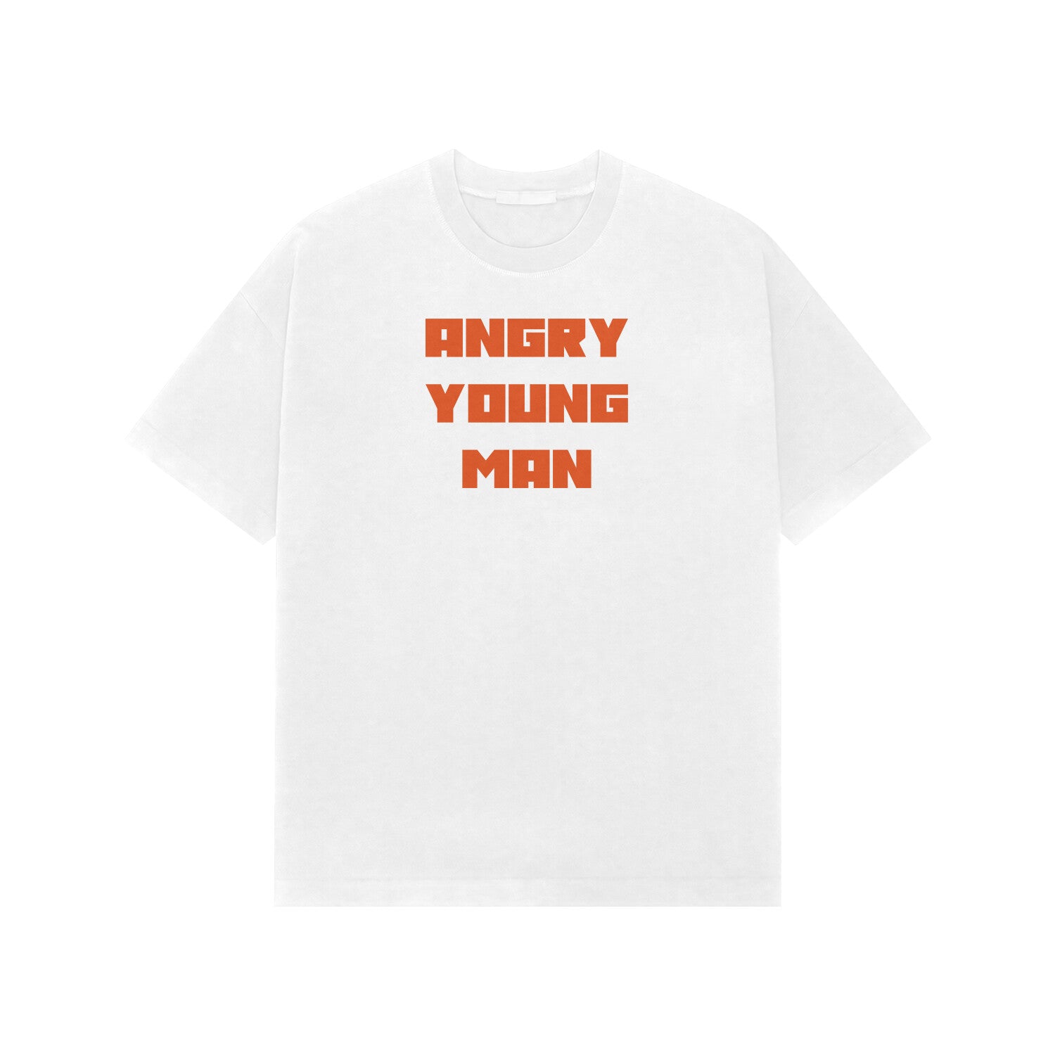 Angry young man Premium oversized t-shirt-White-Snapper Choice