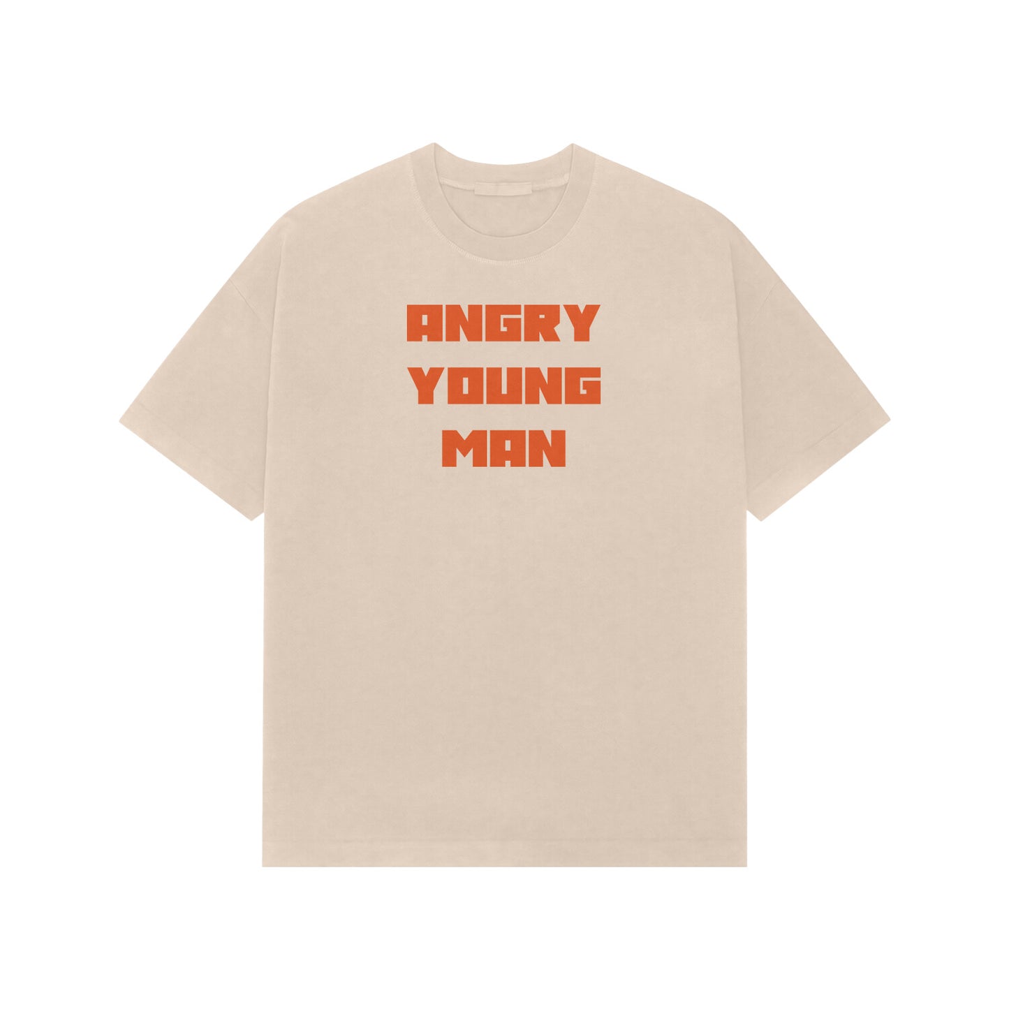 Angry young man Premium oversized t-shirt-Beige-Snapper Choice