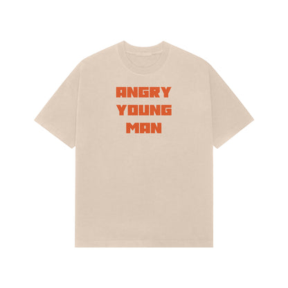 Angry young man Premium oversized t-shirt-Beige-Snapper Choice