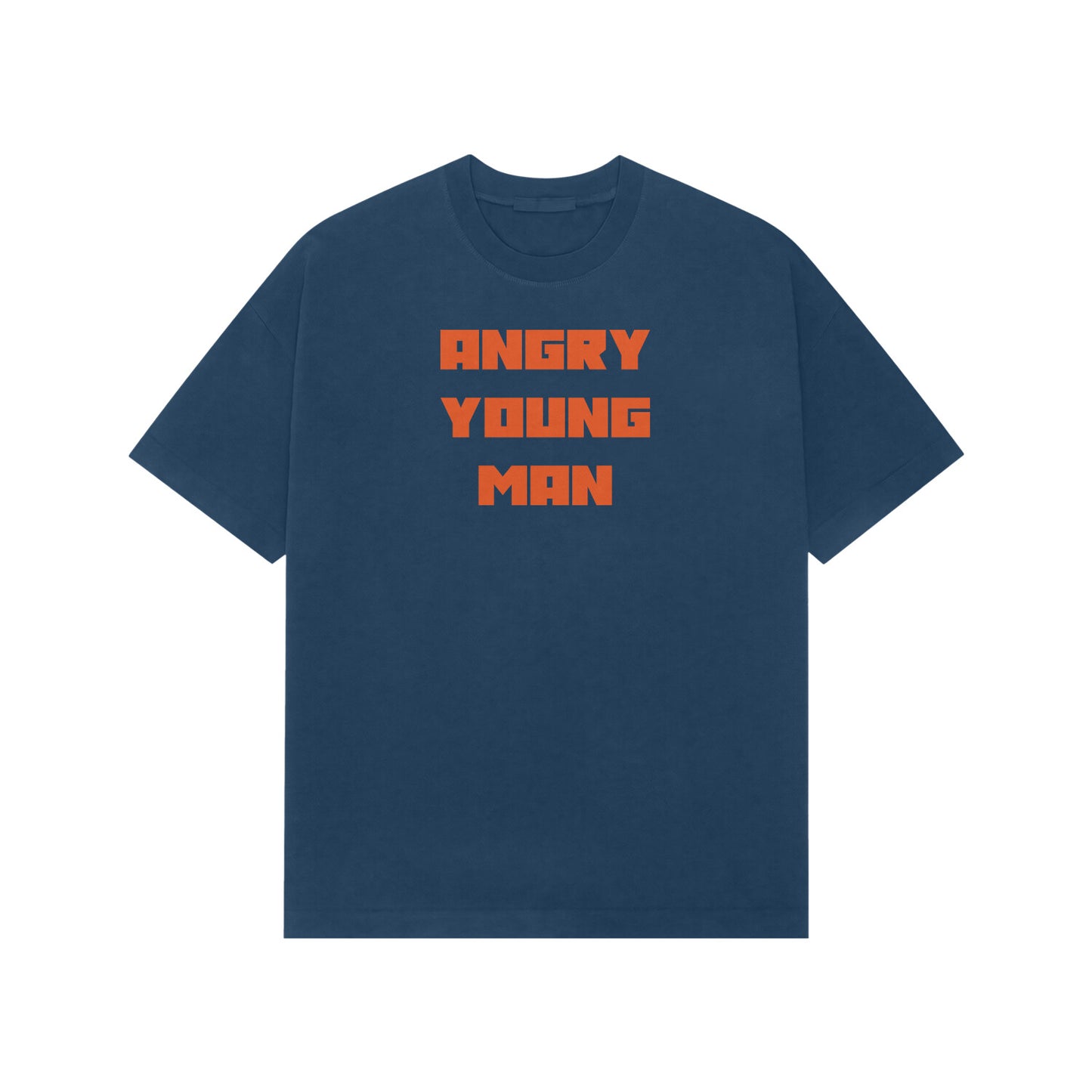 Angry young man Premium oversized t-shirt-Navy Blue-Snapper Choice
