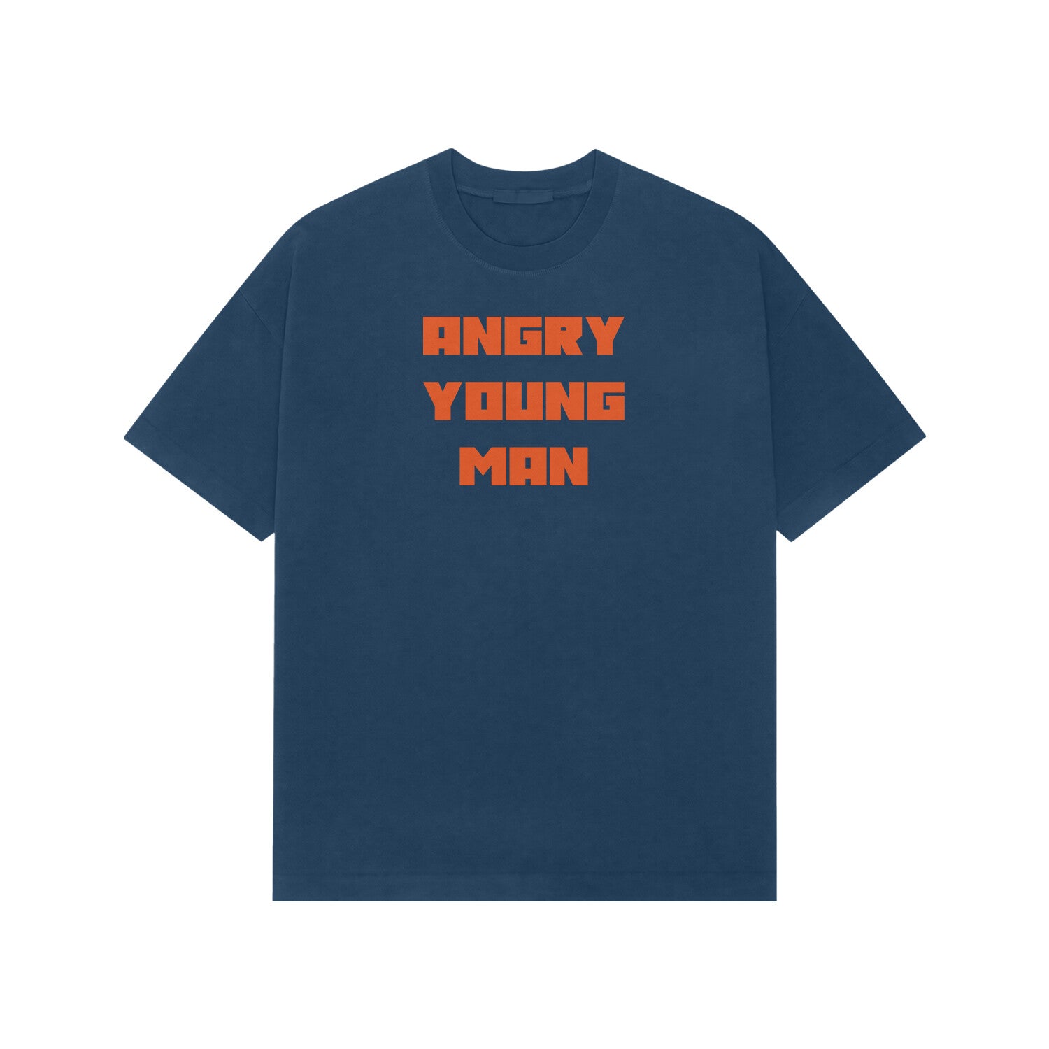 Angry young man Premium oversized t-shirt-Navy Blue-Snapper Choice