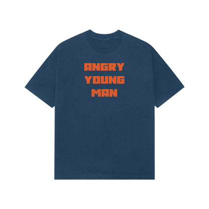 Angry young man Premium oversized t-shirt-Navy Blue-Snapper Choice