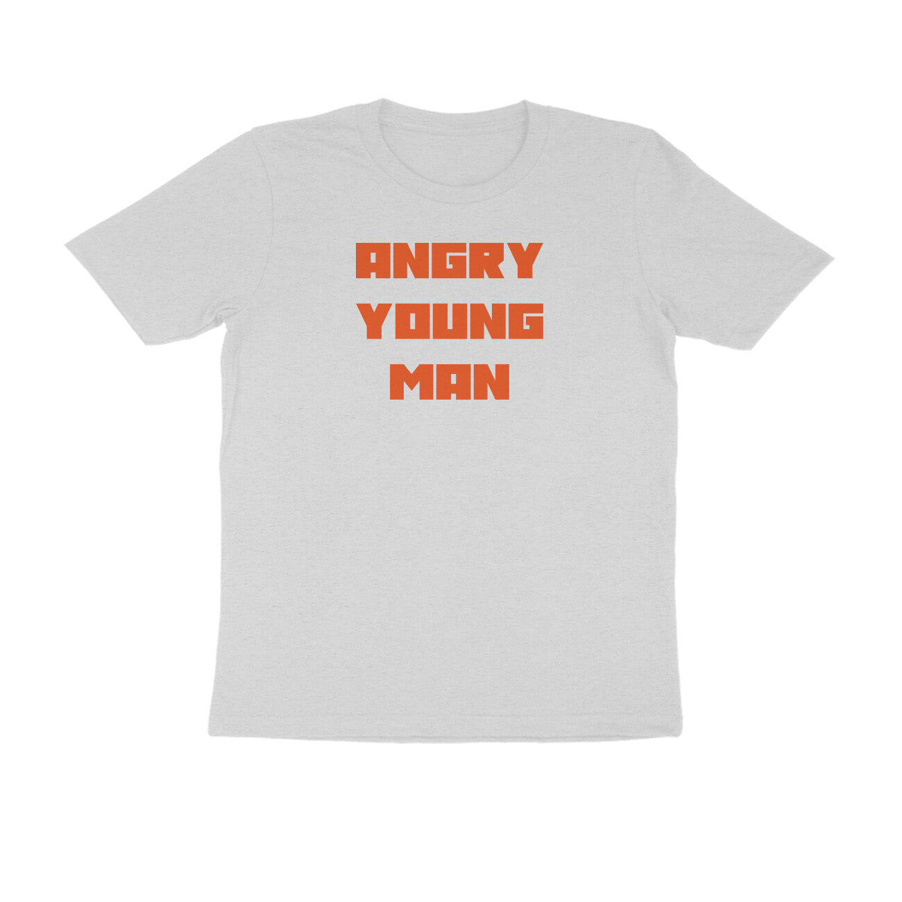 Angry young man t-shirt-Melange Grey-Snapper Choice