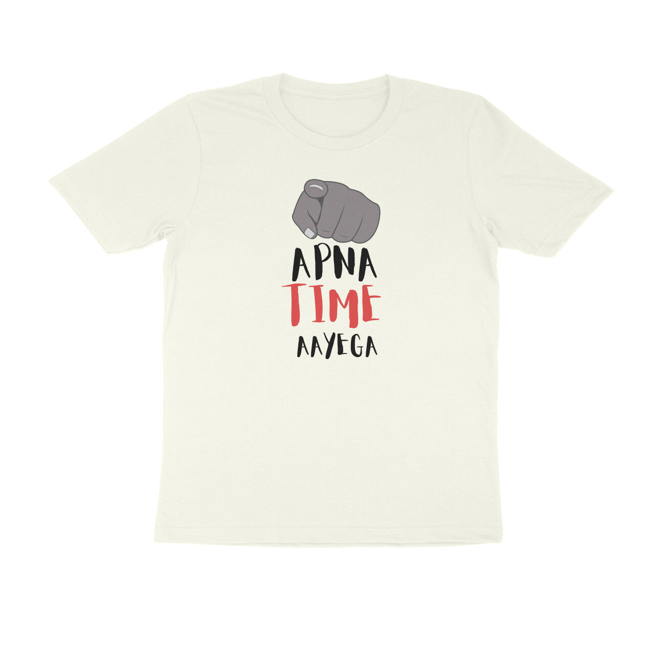 Apna Time Aayega men's t-shirt-Ivory-Snapper Choice