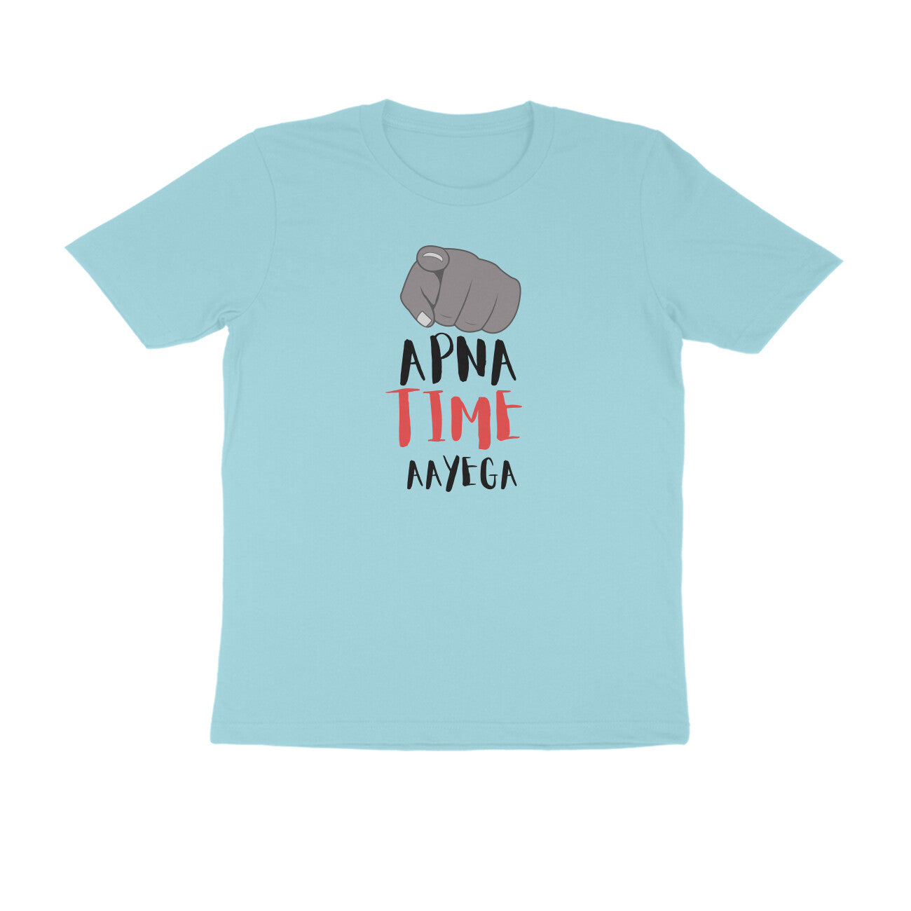 Apna Time Aayega men's t-shirt-Surf Blue-Snapper Choice