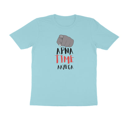 Apna Time Aayega men's t-shirt-Surf Blue-Snapper Choice