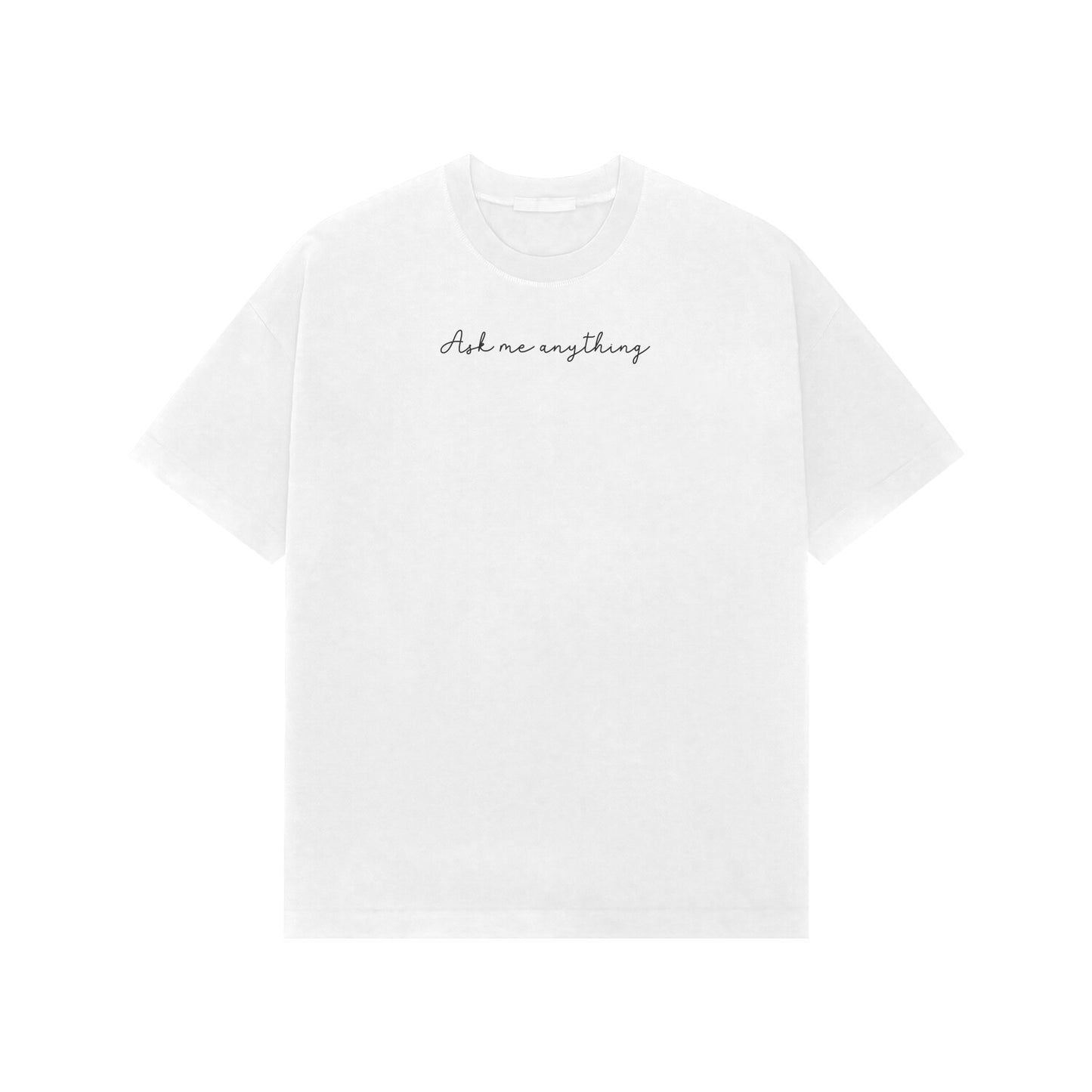 Ask me anthing premium oversized tshirt-White-Snapper Choice