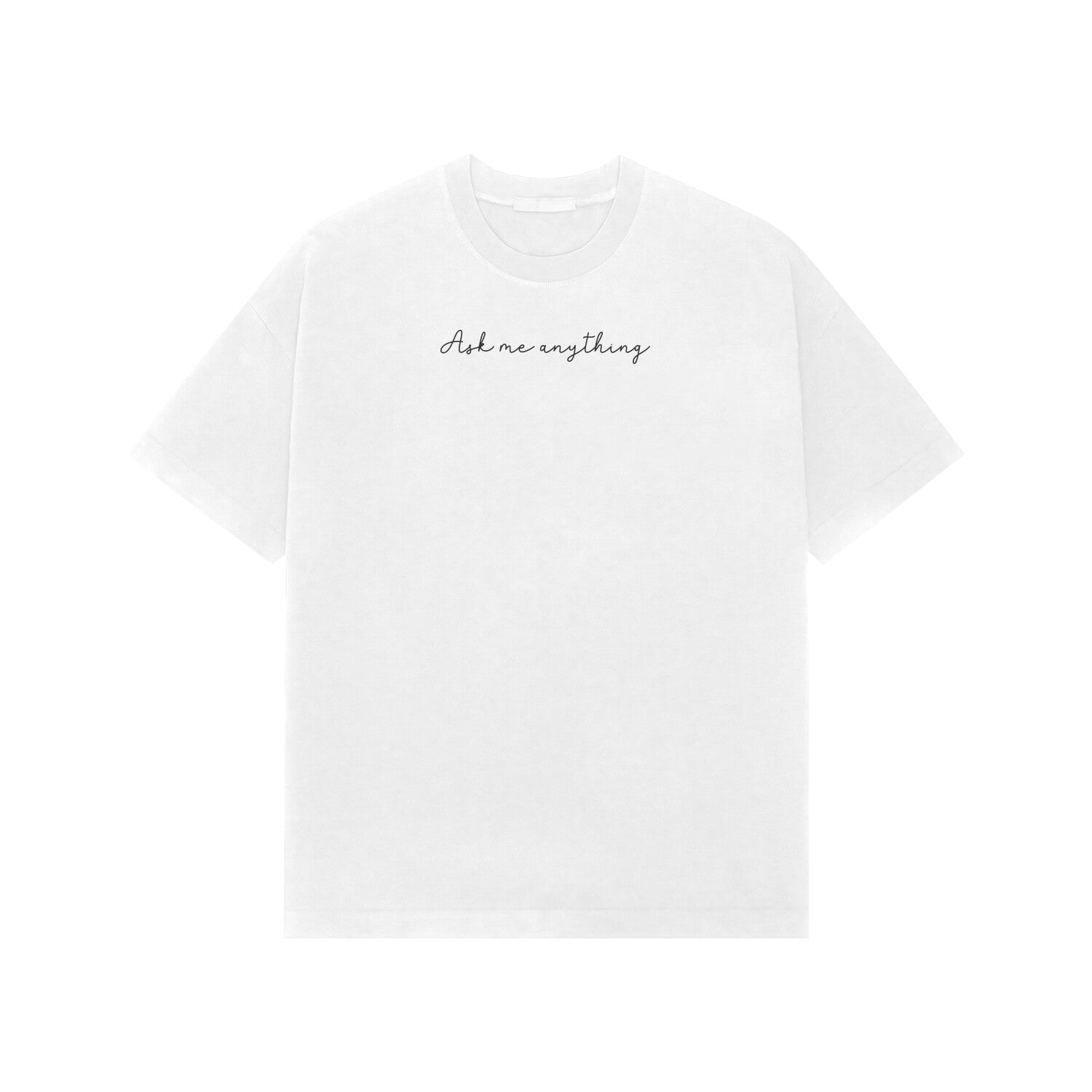 Ask me anthing premium oversized tshirt-White-Snapper Choice