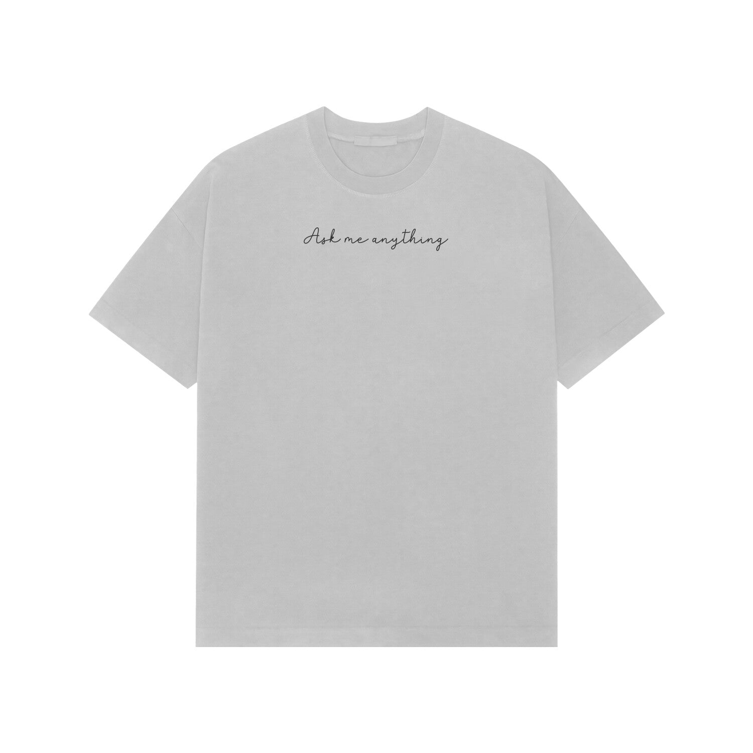 Ask me anthing premium oversized tshirt-Ash Grey-Snapper Choice