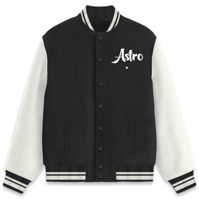 Astro Varsity Jacket-Black-Snapper Choice