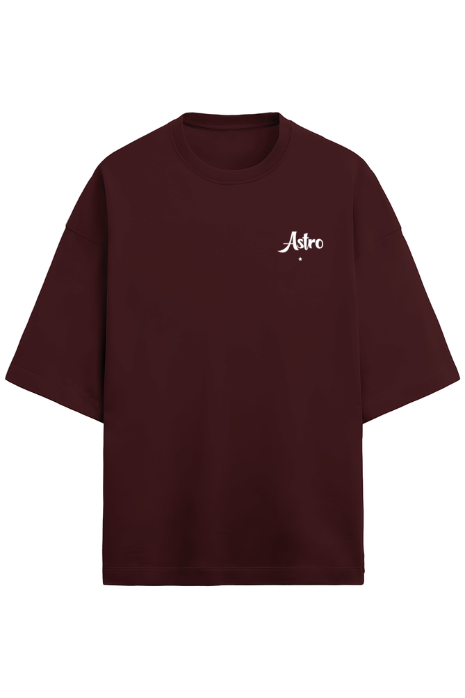 Astro terry oversized tshirt-Maroon-Snapper Choice